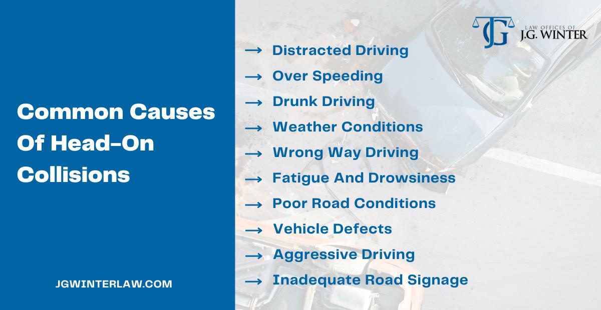 common causes of head on collisions