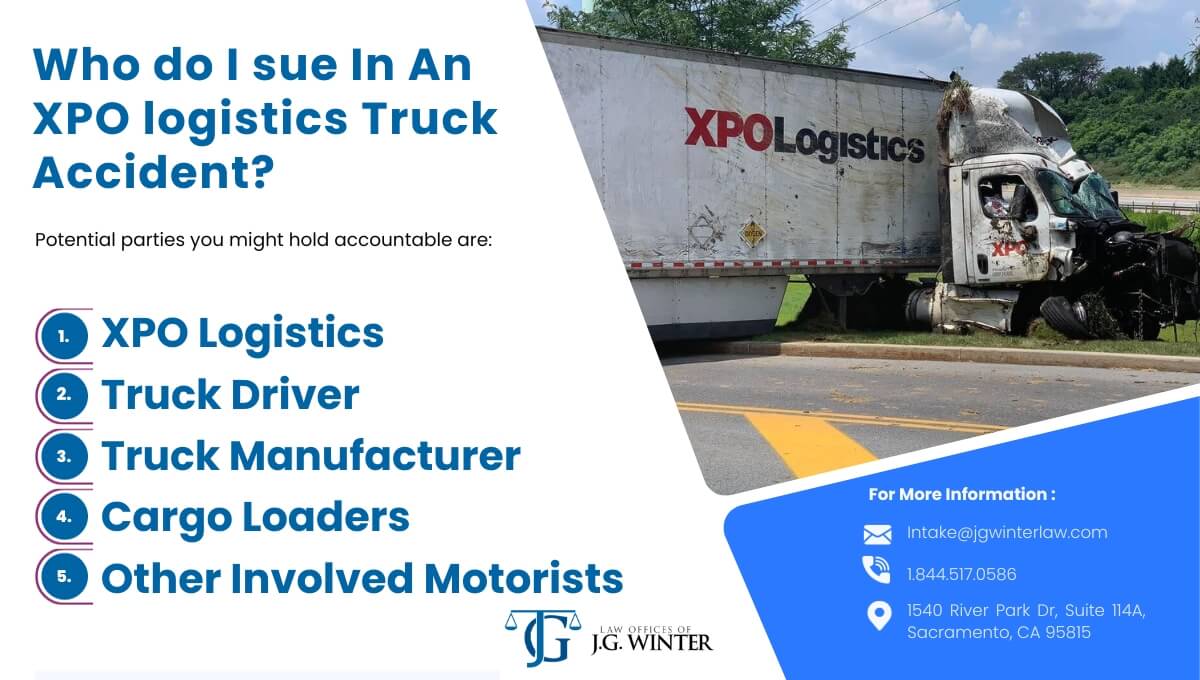 Who do I sue in an XPO Logistics Truck accident?
