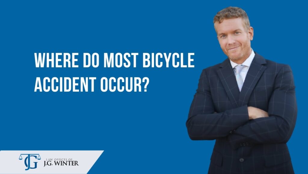 Where do most bicycle accidents occur