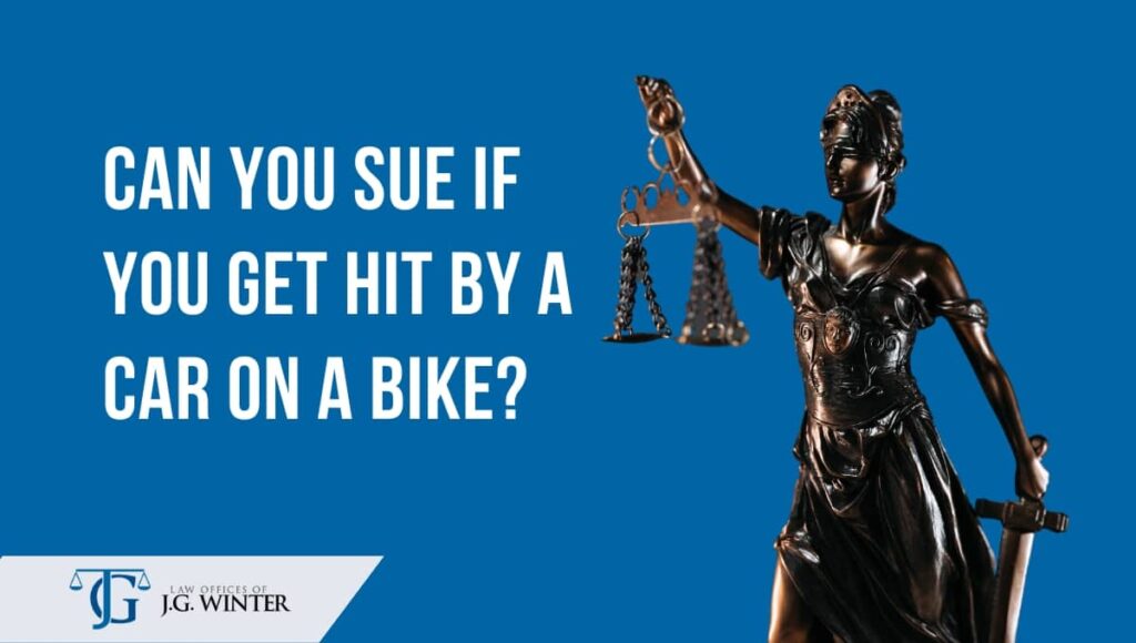 can you sue if you get hit by car on a bike