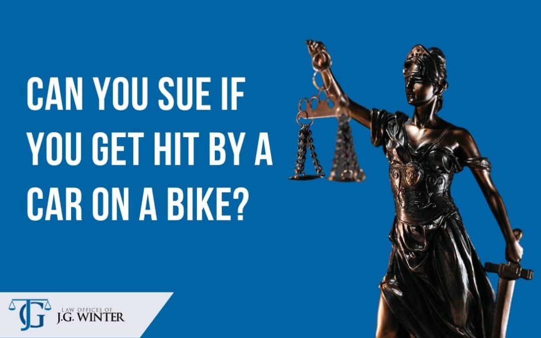 can you sue if you get hit by car on a bike