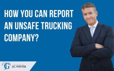 How can you report an unsafe trucking company?