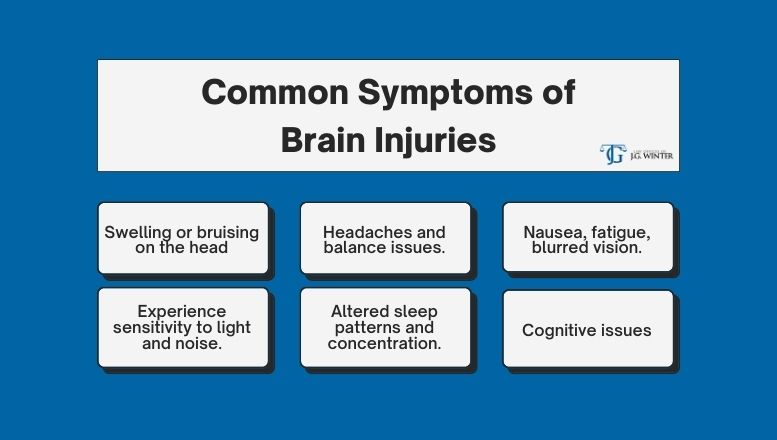 common symptoms of brain injuries
