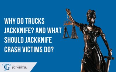 Why do trucks jackknife? and what should jackknife crash victims do?