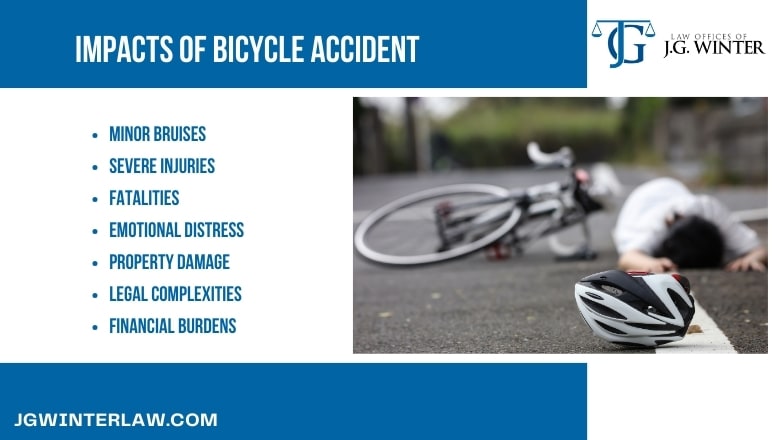 Impacts of bicycle accident.