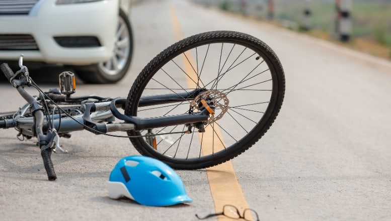 bicycle accident caused by distracted driving's