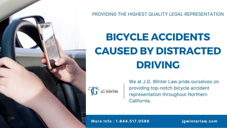 Bicycle accidents caused by distracted driving