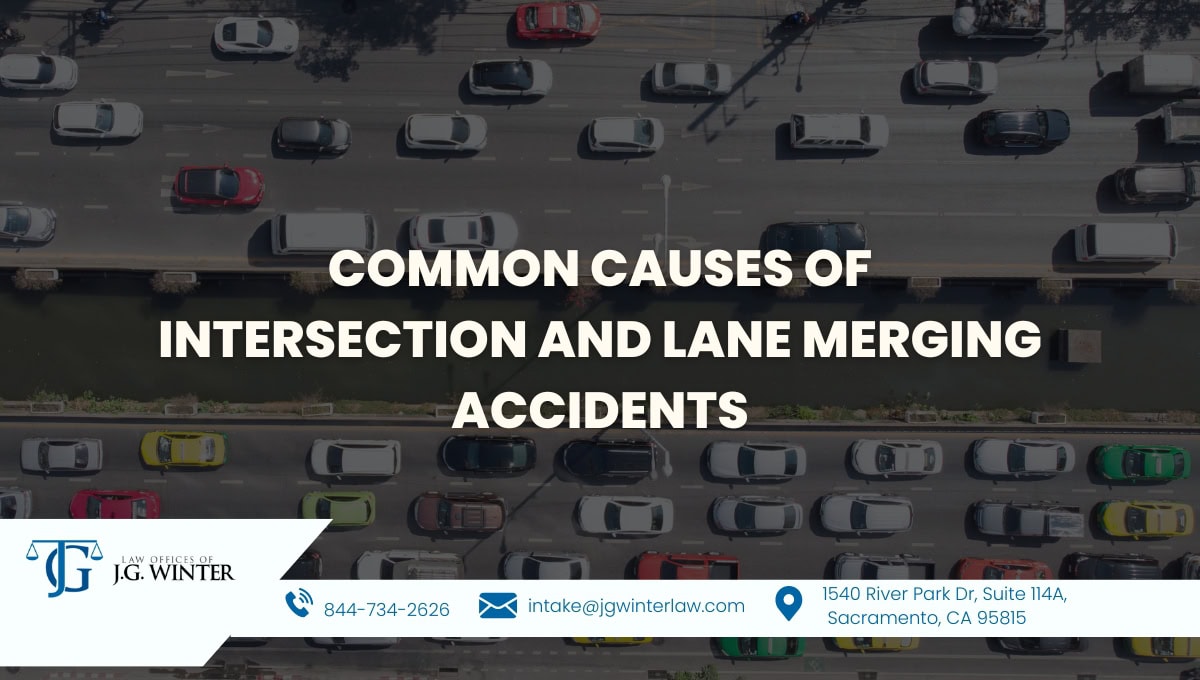 common causes of intersection or lane merging accidents