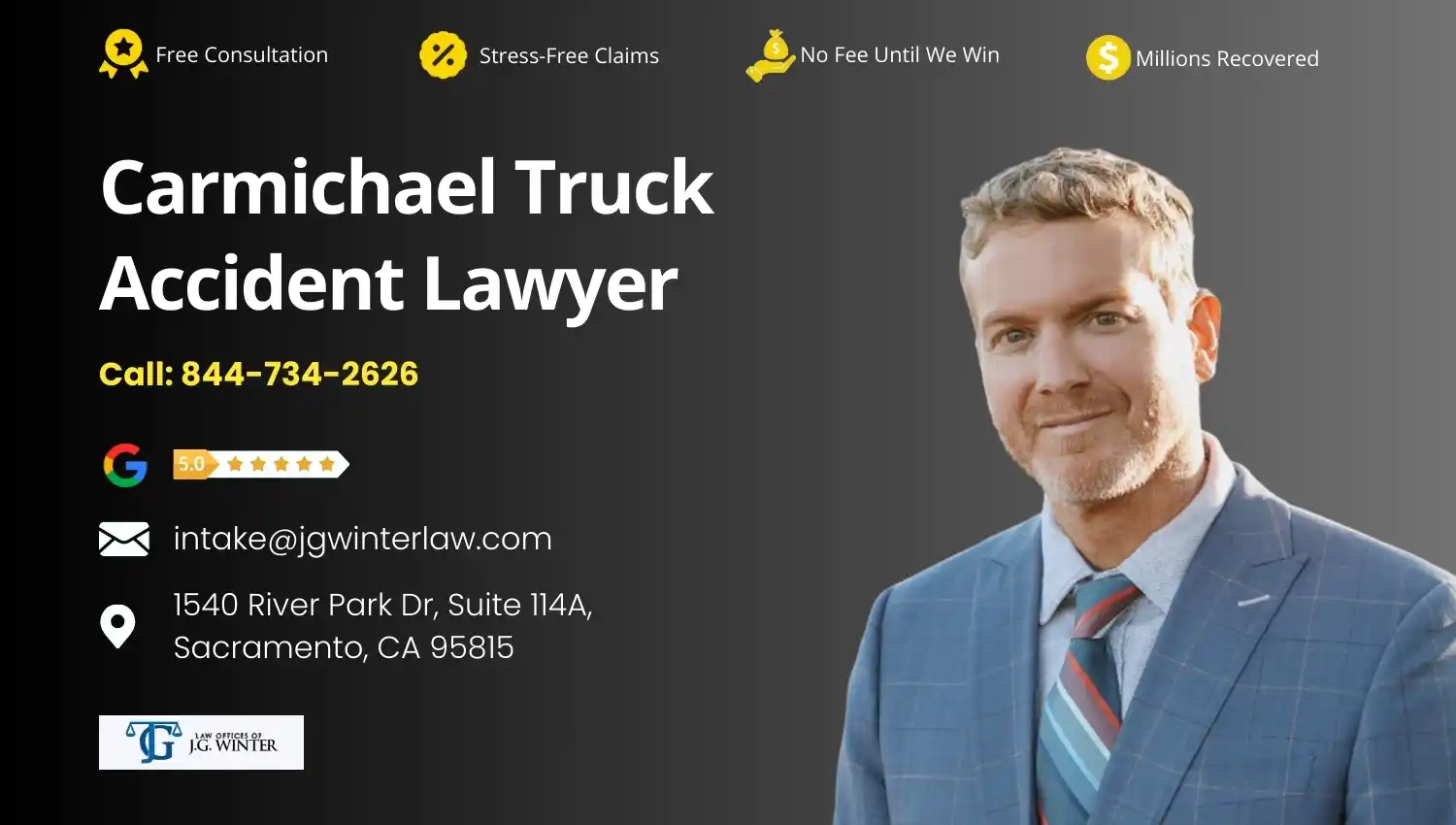 Carmichael Truck Accident Lawyer - Law Office of J.G. Winter