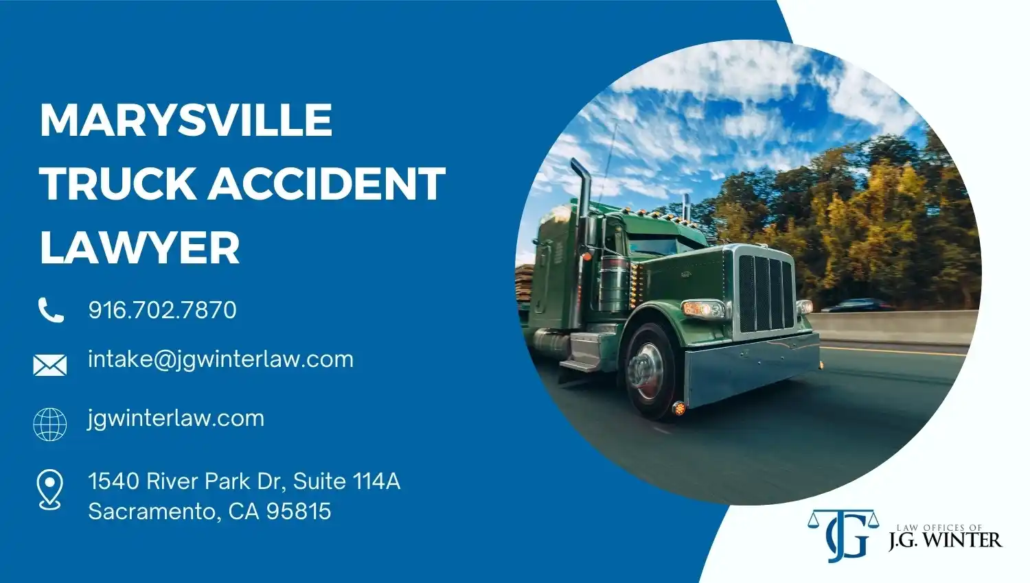 Marysville Truck Accident Lawyer - J.G. Winter Law