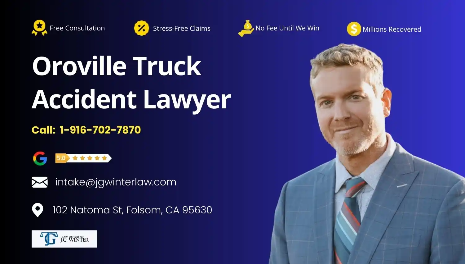 Oroville Truck Accident Lawyer - The Law Office of J.G. Winter