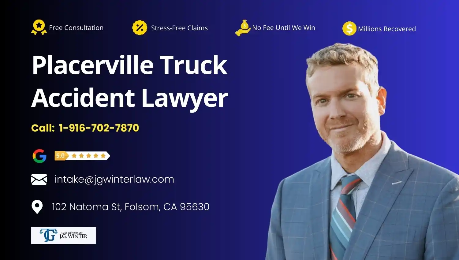 Placerville Truck Accident Lawyer - J.G Winter Law