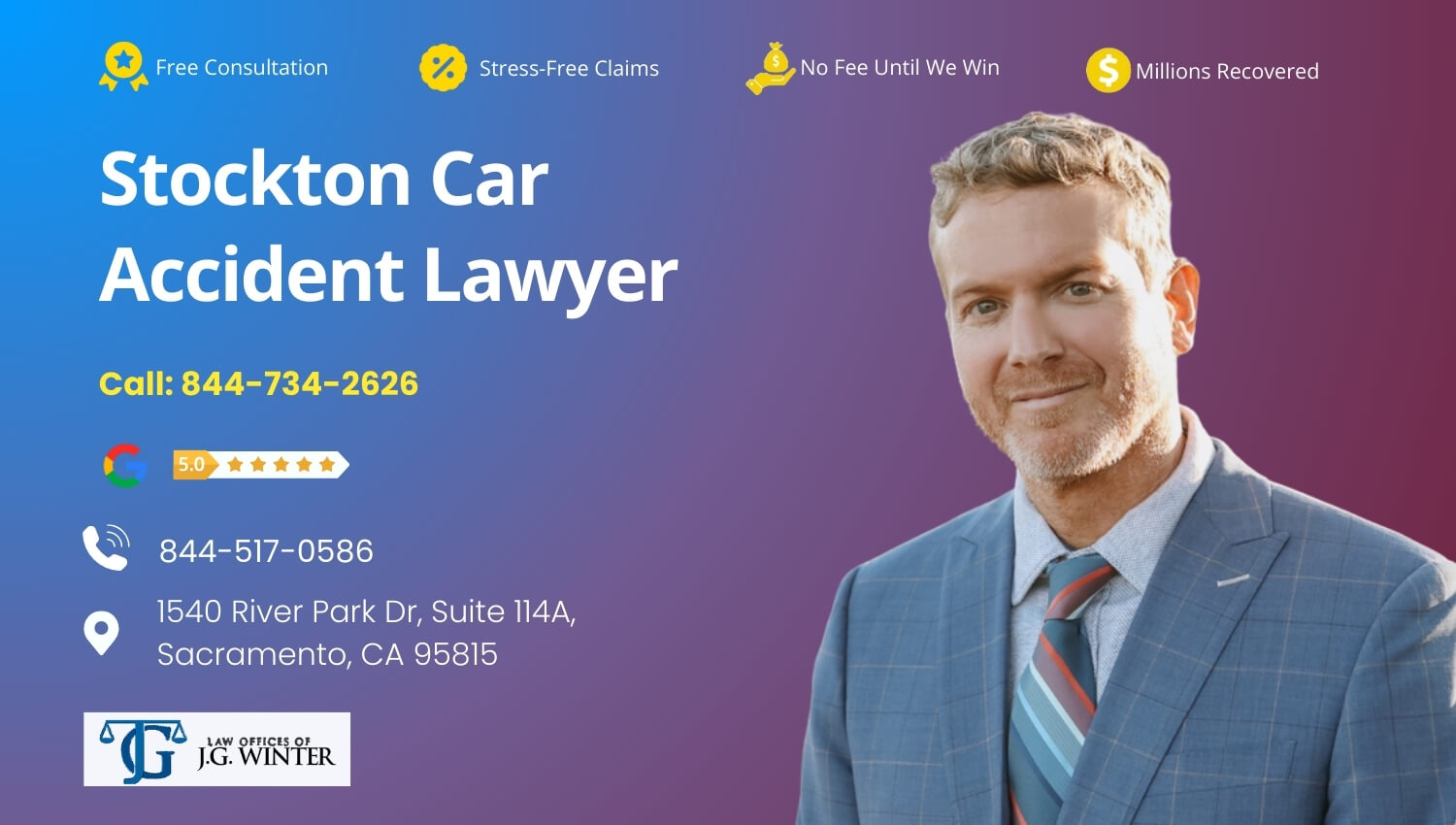 Stockton Car Accident Lawyer - Law Office of J.G. Winter Law