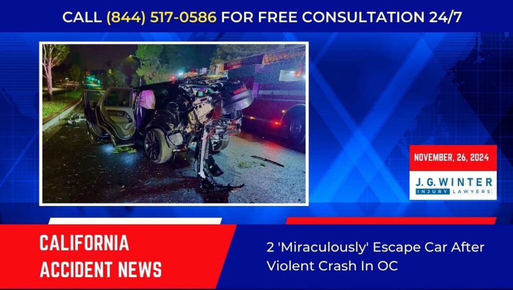 2 'Miraculously' Escape Car After Violent Crash In OC