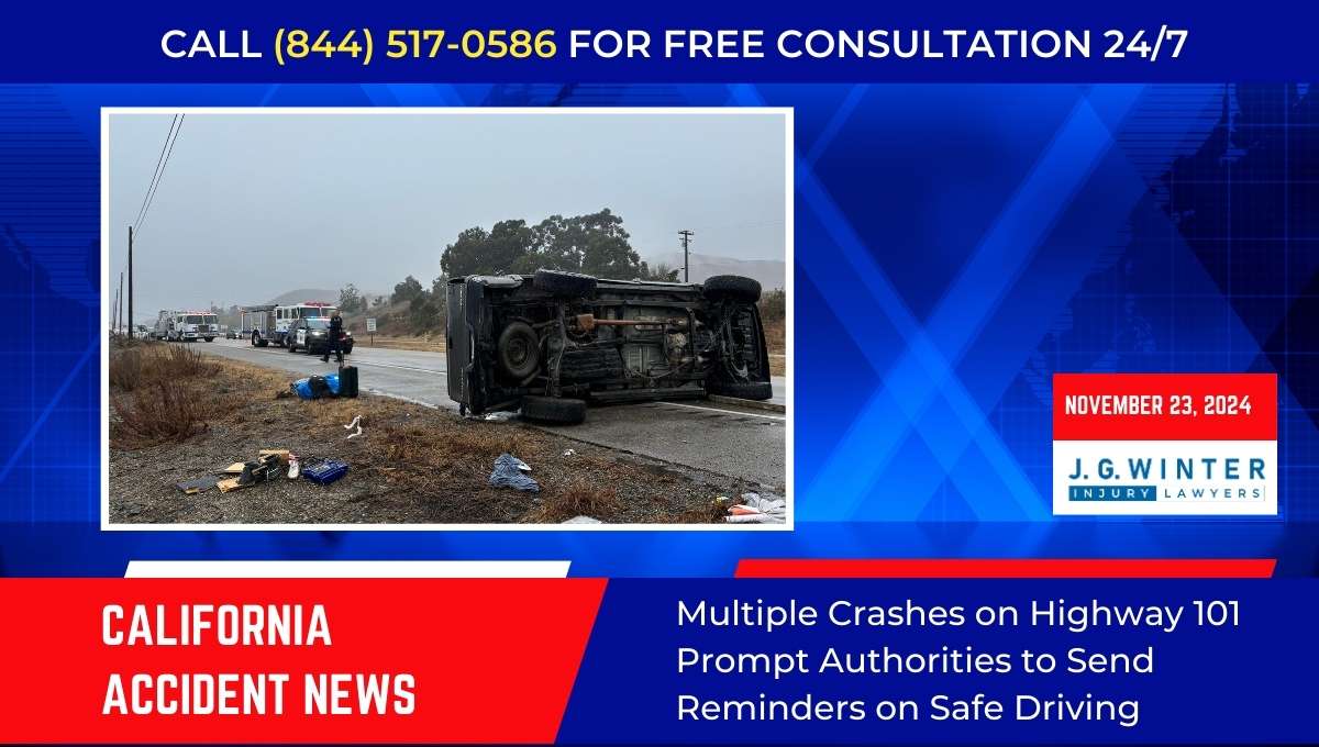 Multiple Crashes on Highway 101 Prompt Authorities to Send Reminders on Safe Driving