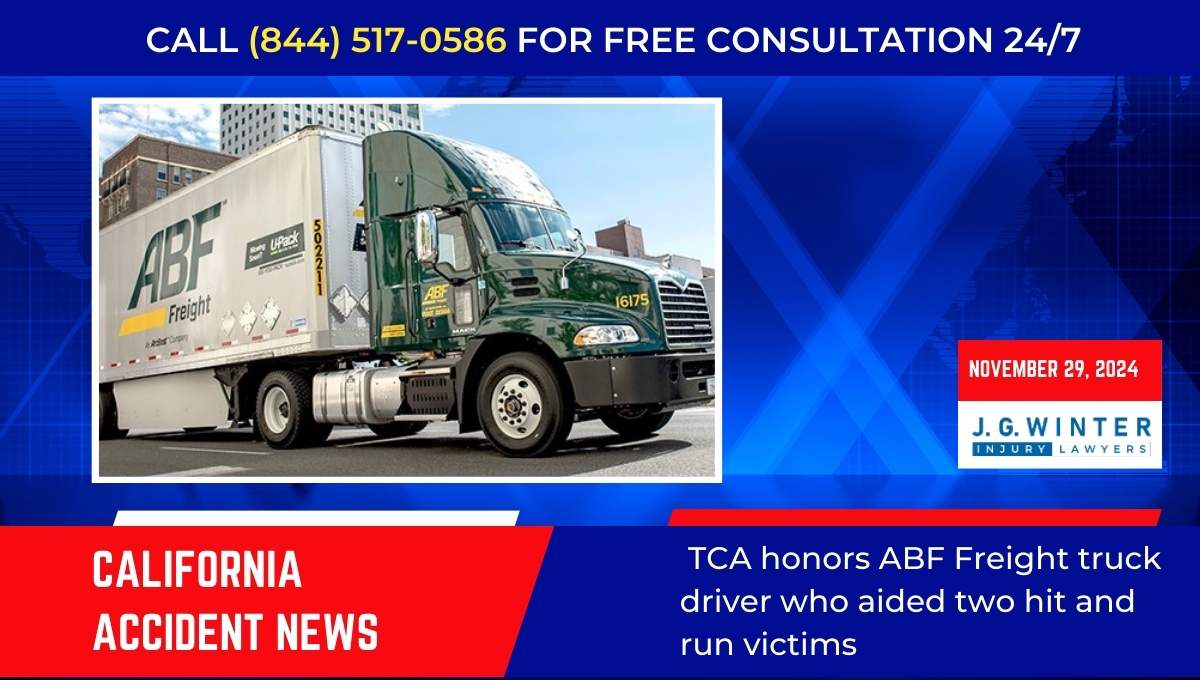 TCA honors ABF Freight truck driver who aided two hit and run victims