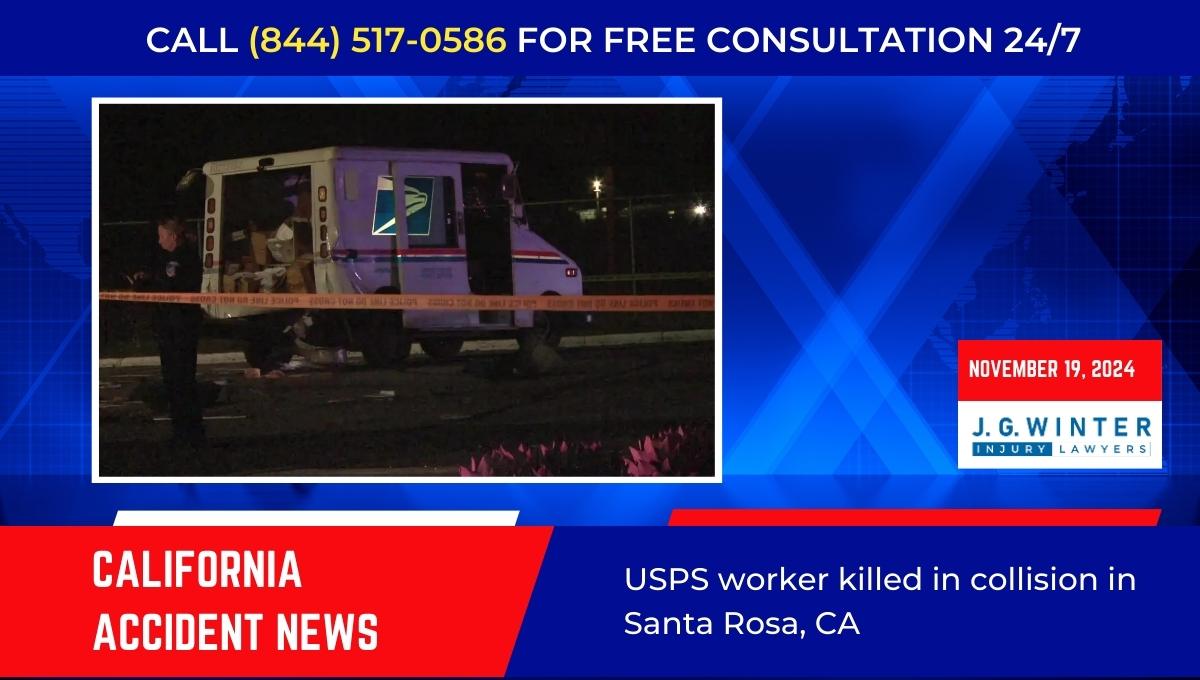 USPS worker killed in collision in Santa Rosa, CA