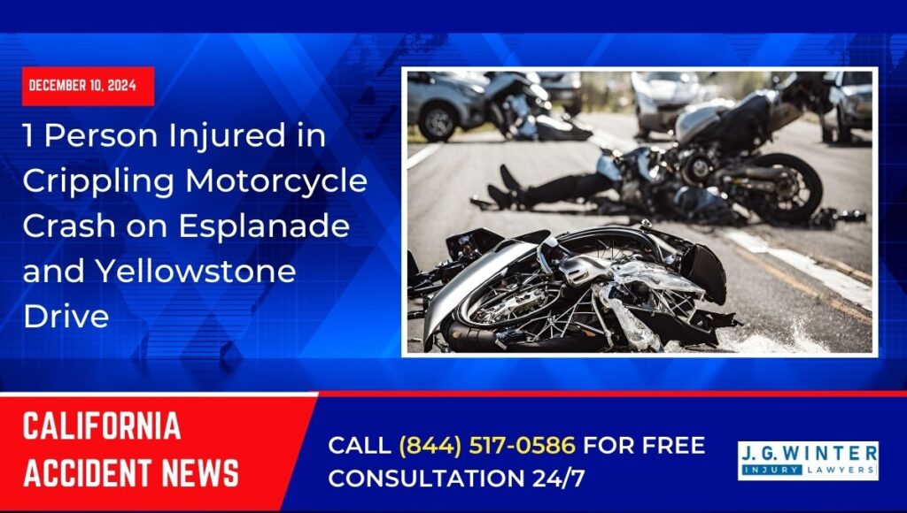 1 Person Injured in Crippling Motorcycle Crash on Esplanade and Yellowstone Drive