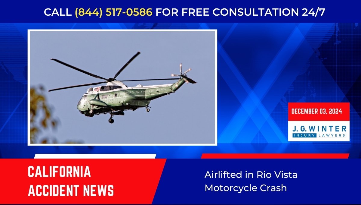 Airlifted in Rio Vista Motorcycle Crash