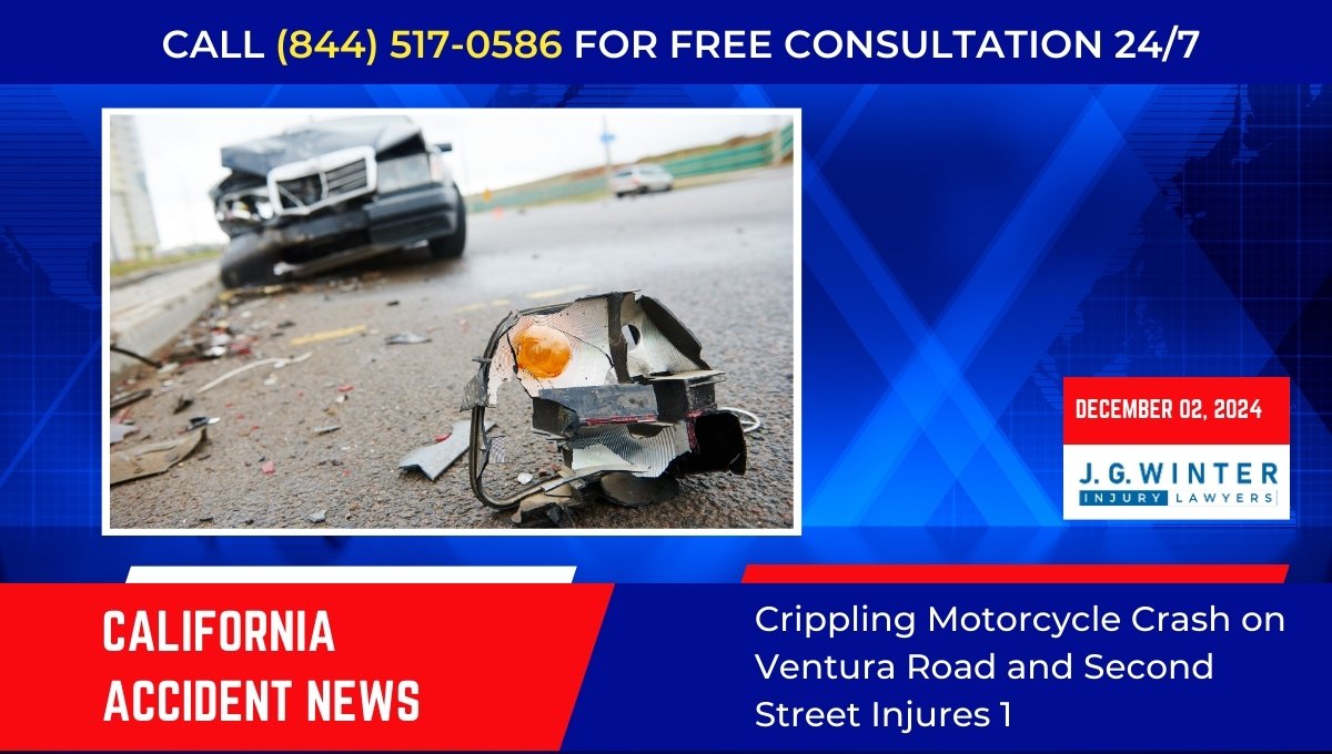 Crippling Motorcycle Crash on Ventura Road and Second Street Injures 1