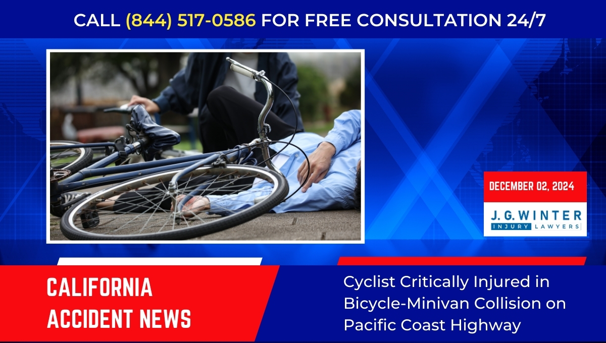 Cyclist Critically Injured in Bicycle-Minivan Collision on Pacific Coast Highway According to the Authorities