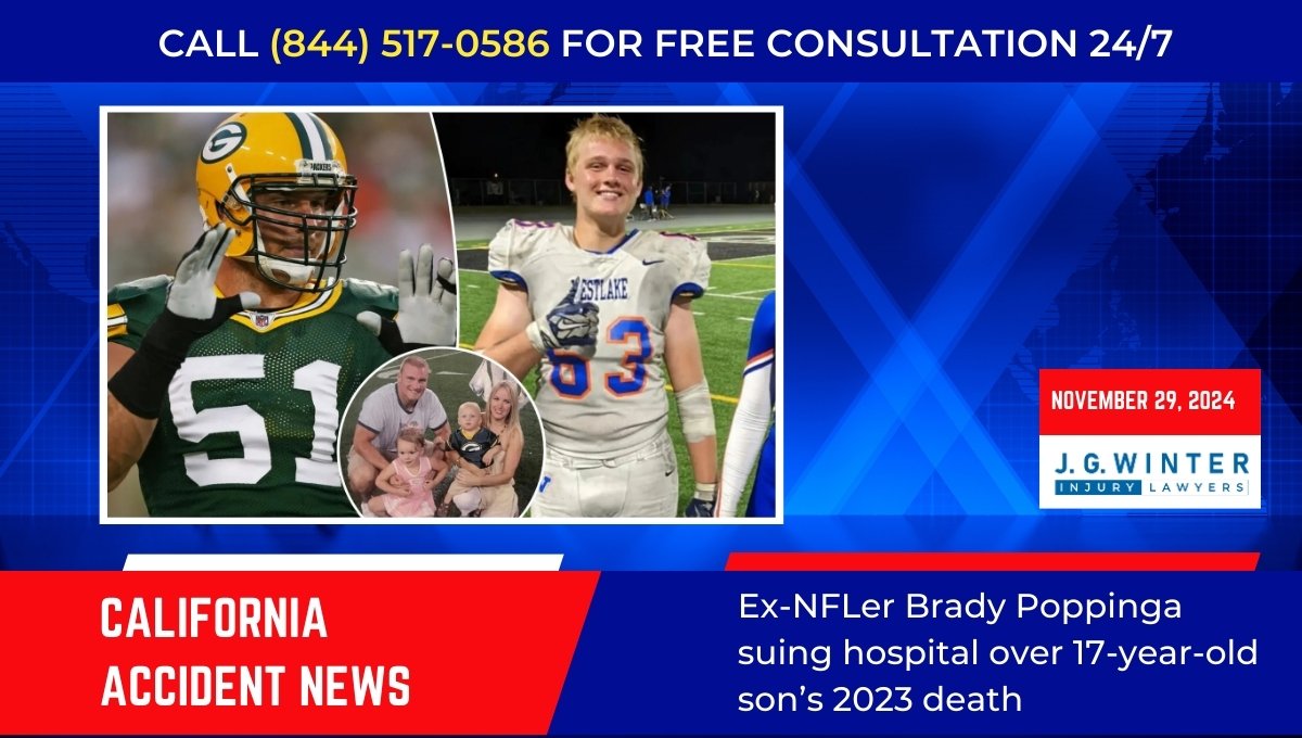 Ex-NFLer Brady Poppinga suing hospital over 17-year-old son’s 2023 death
