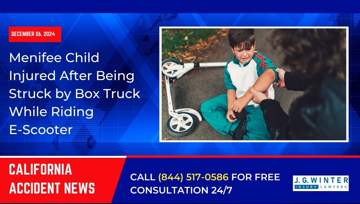 Menifee Child Injured After Being Struck by Box Truck While Riding Scooter