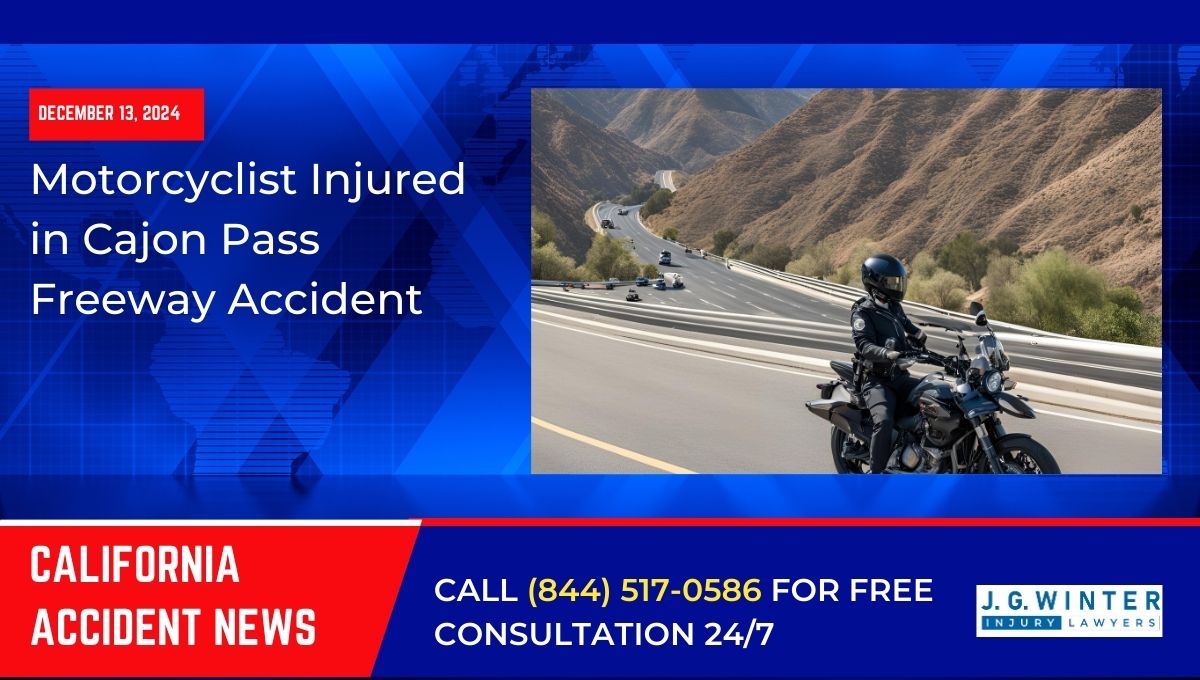 Motorcyclist Injured in Cajon Pass Freeway Accident