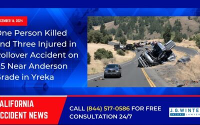 [12-13-2024] – One Person Killed and Three Injured in Rollover Accident on I-5 Near Anderson Grade in Yreka