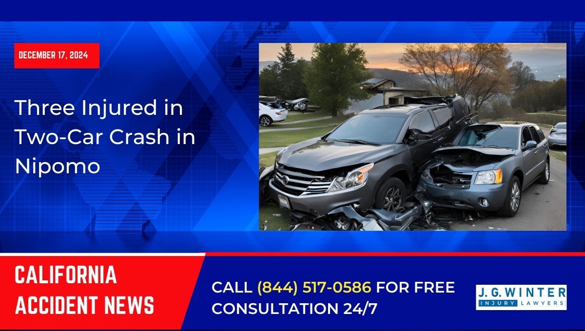 Three Injured in Two-Car Crash in Nipomo