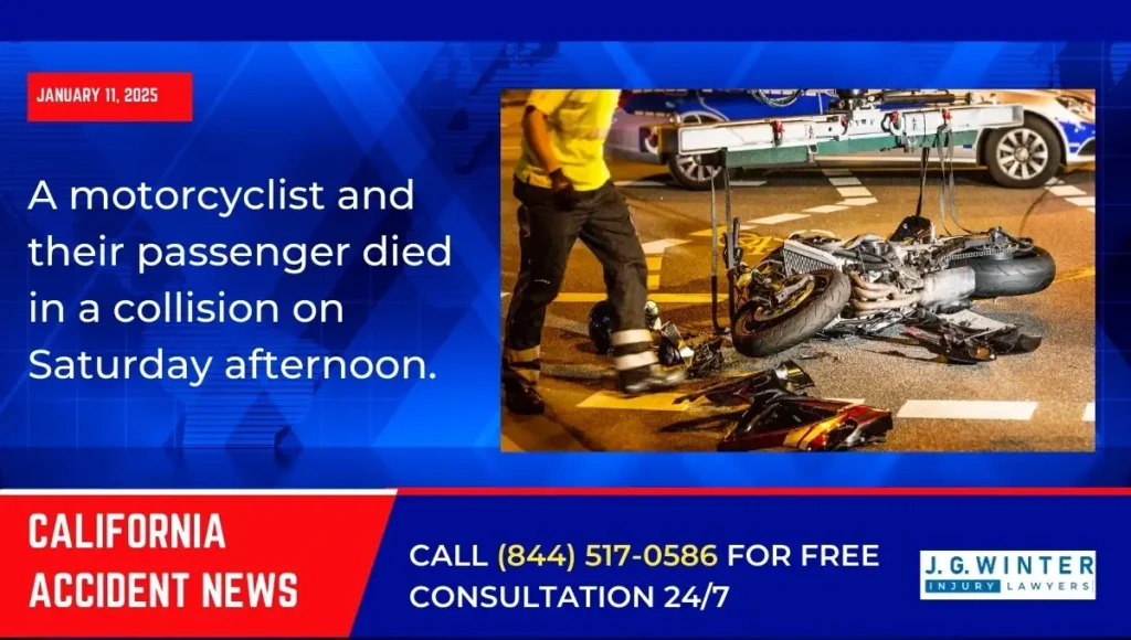 [01-11-2025] - A motorcyclist and their passenger died in a collision on Saturday afternoon.