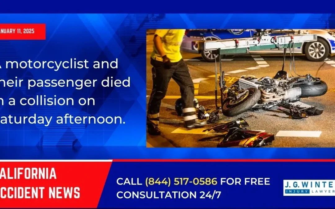 [01-11-2025] – A motorcyclist and their passenger died in a collision on Saturday afternoon.