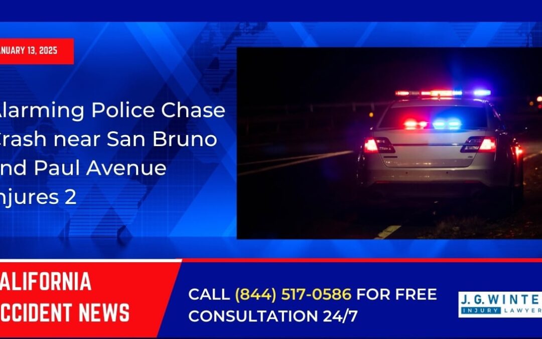 [01-13-2025] – Alarming Police Chase Crash near San Bruno and Paul Avenue Injures 2