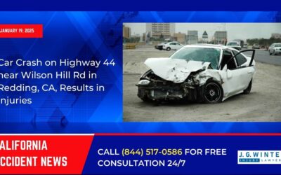 [01-19-2025] – Car Crash on Highway 44 near Wilson Hill Rd in Redding, CA, Results in Injuries