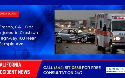 [01-20-2025] – Fresno, CA – One Injured in Crash on Highway 168 Near Sample Ave