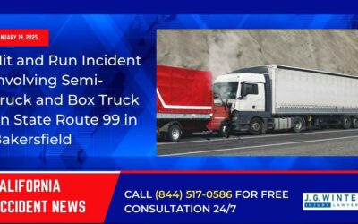 [01-18-2025] – Hit and Run Incident Involving Semi-Truck and Box Truck on State Route 99 in Bakersfield