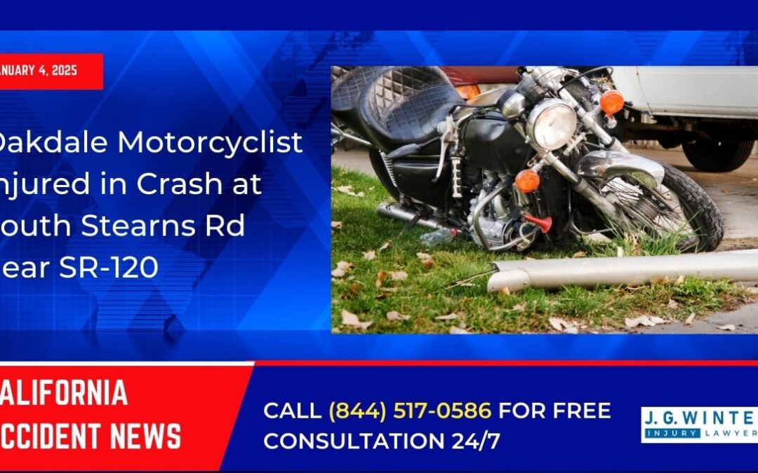 [01-04-2025] – Oakdale Motorcyclist Injured in Crash at South Stearns Rd near SR-120