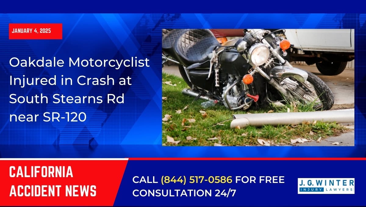 Oakdale Motorcyclist Injured in Crash