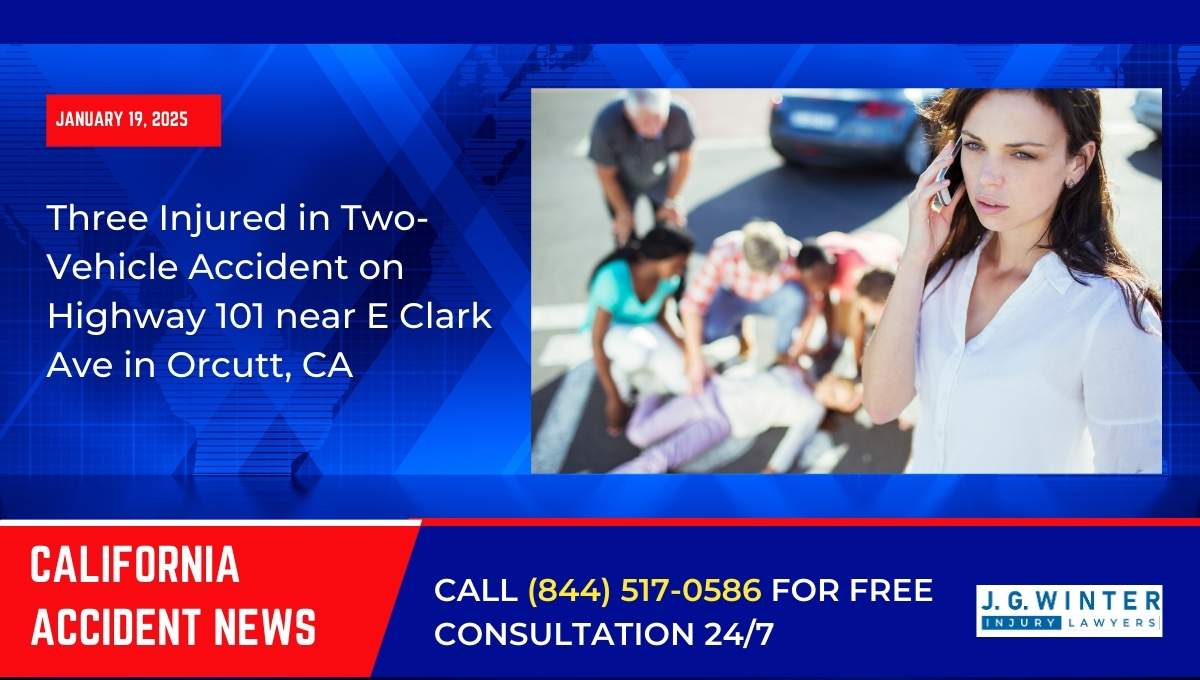 Three Injured in Two-Vehicle Accident on Highway 101 near E Clark Ave in Orcutt, CA