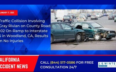 [01-17-2025] – Traffic Collision Involving Gray Rivian on County Road 102 On-Ramp to Interstate 5 in Woodland, CA, Results in No Injuries