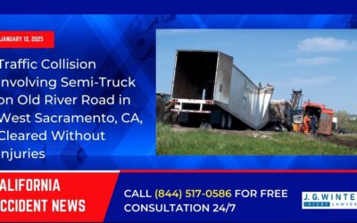 [01-12-2025] – Traffic Collision Involving Semi-Truck on Old River Road in West Sacramento, CA, Cleared Without Injuries