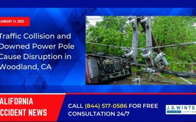 [01-14-2025] – Traffic Collision and Downed Power Pole Cause Disruption in Woodland, CA