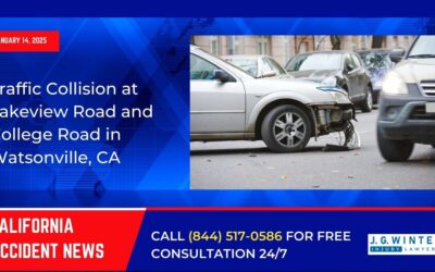 [01-14-2025] – Traffic Collision at Lakeview Road and College Road in Watsonville, CA, Involves Two Vehicles with No Reported Injuries