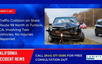 [01-14-2025] – Traffic Collision on State Route 99 North in Turlock, CA, Involving Two Vehicles, No Injuries Reported