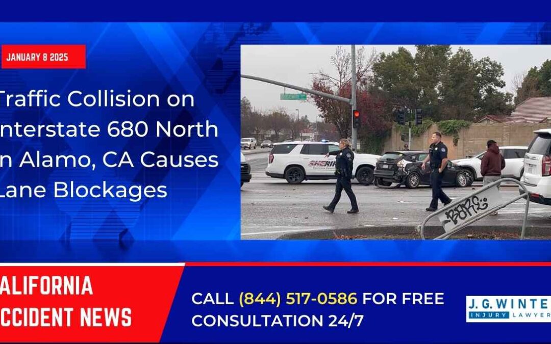 [01-08-2025] – Traffic Collision on Interstate 680 North in Alamo, CA Causes Lane Blockages