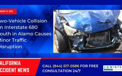 [01-15-2025] – Two-Vehicle Collision on Interstate 680 South in Alamo Causes Minor Traffic Disruption