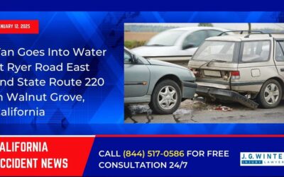 [01-12-2025] – Van Goes Into Water at Ryer Road East and State Route 220 in Walnut Grove, California