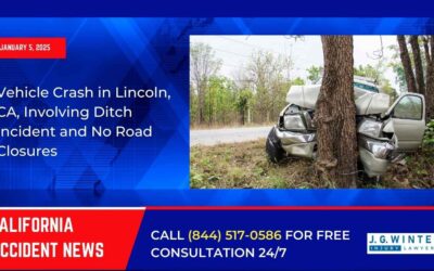 [01-05-2025] – Vehicle Crash in Lincoln, CA, Involving Ditch Incident and No Road Closures