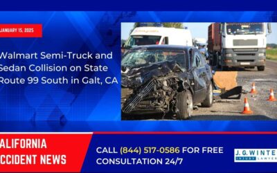 [01-15-2025] – Walmart Semi-Truck and Sedan Collision on State Route 99 South in Galt, CA