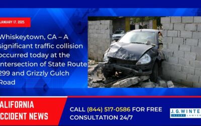 [01-03-2025] – Traffic Collision Involving Gray Sedan at State Route 299 and Grizzly Gulch Road in Whiskeytown, CA